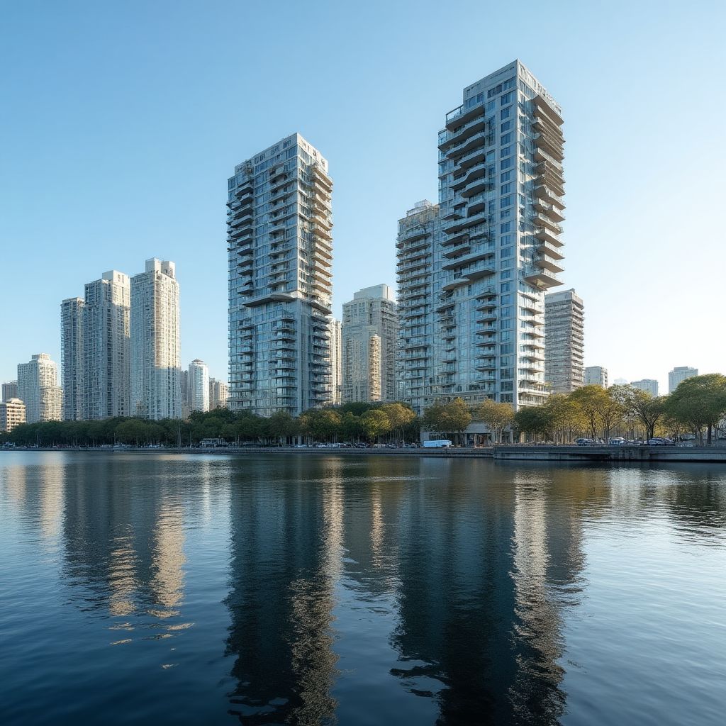 Modernos edificios de apartamentos en Puerto Madero, Buenos Aires